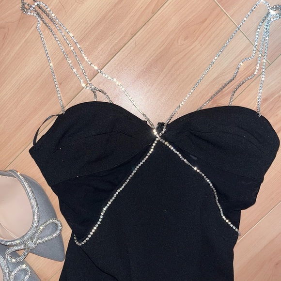 Heiress Beverly Hills Diamanté black mini dress - Picture 6 of 6